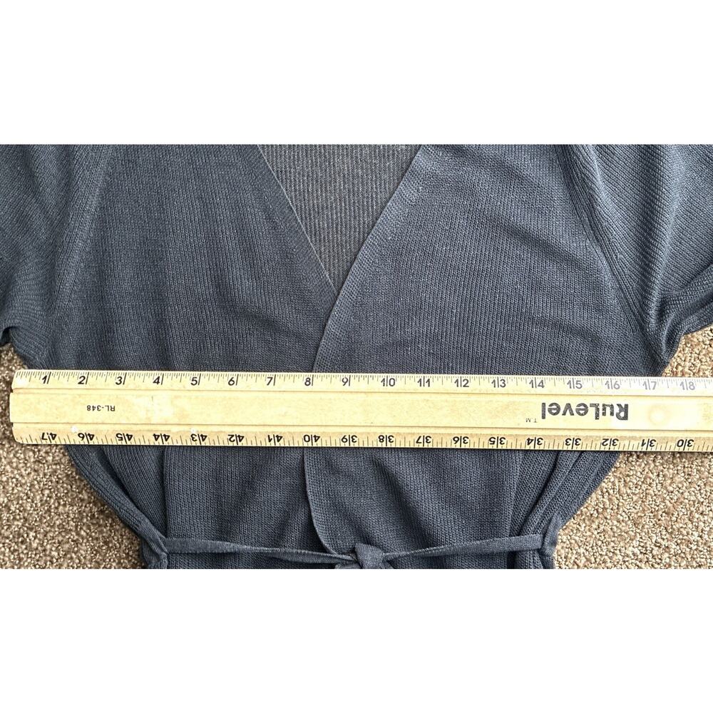 Eileen Fisher Oversized Sz XXS Open Belted Brown Organic Linen Pockets Duster - Picture 10 of 11